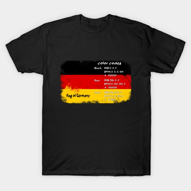 German flag. T-Shirt by hveyart